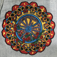 wheel and roses patch