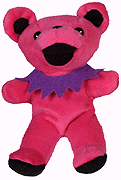 Fuschia Althea grateful dead bean bear liquid blue 7 inch plush