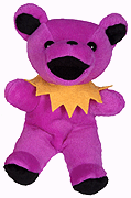 Cassidy pink grateful dead bean bear liquid blue 7 inch plush