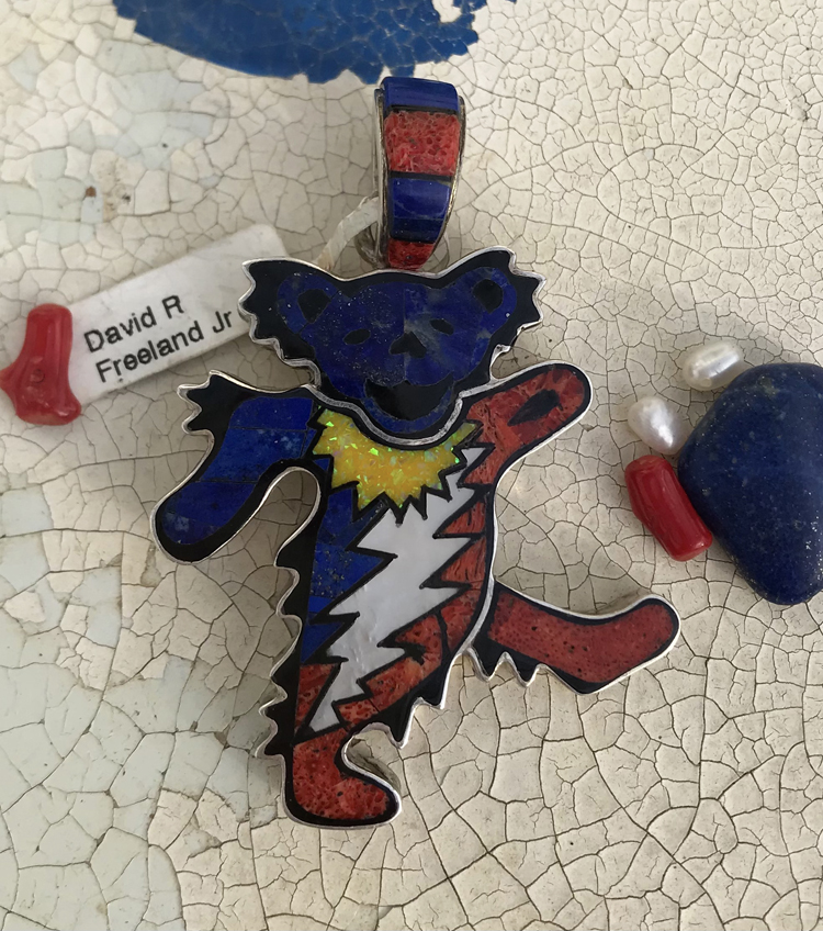 sterlling silver grateful dead bear jewelry