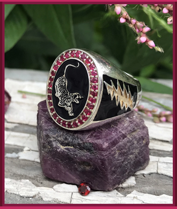 Irwin Tiger Ruby Ring