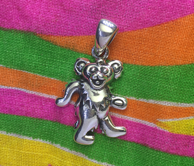 sterling silver dancing bear pendant