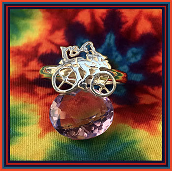 sterling silver albert hoffman bicycle day ring