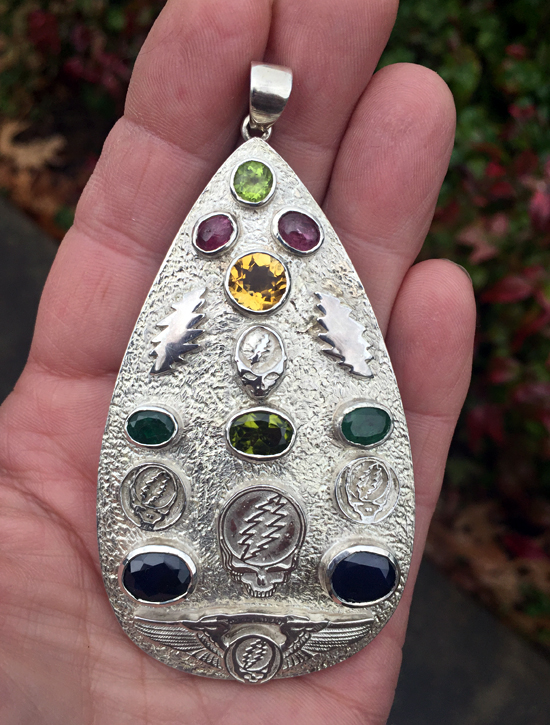 Family Silver Gemstone pendant SYF Wings