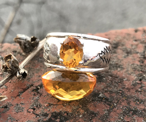 citrine grateful dead bolt ring